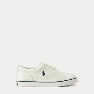 Ralph Lauren Kids' Keaton Canvas Sneaker In Cream In White