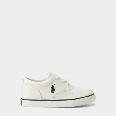 Ralph Lauren Kids' Keaton Canvas Sneaker In Cream In White