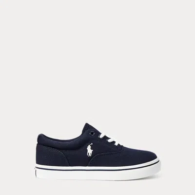 Ralph Lauren Kids' Keaton Canvas Sneaker In Cream In White