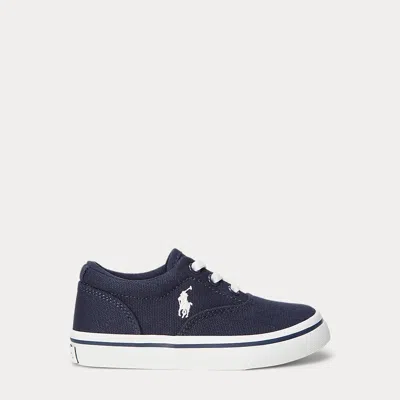 Ralph Lauren Kids' Keaton Canvas Trainer In Blue