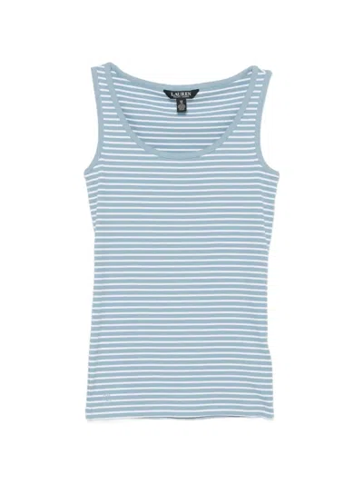Ralph Lauren Kelly Striped Tank Top In Blue