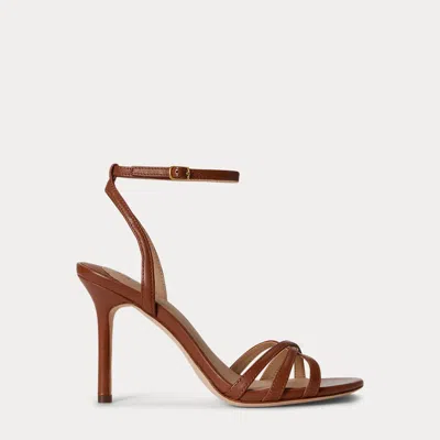 Ralph Lauren Kendyl Nappa Leather Sandal In Lauren Tan In Brown