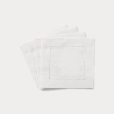 Ralph Lauren Kenmore Cocktail Napkin Set In White