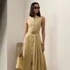 Ralph Lauren Kennedi Linen Sleeveless Day Dress In Light Sand