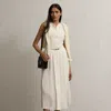 Polo Ralph Lauren Kennedi Linen Sleeveless Day Dress In Lux Cream