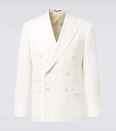 Ralph Lauren Anzugjacke Kent Aus Baumwolle Und Leinen In Weiss