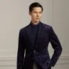 Ralph Lauren Kent Hand-tailored Corduroy Suit Jacket In Blue