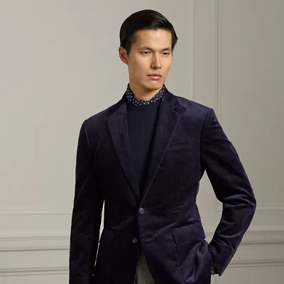 Ralph Lauren Kent Hand-tailored Corduroy Suit Jacket In Blue