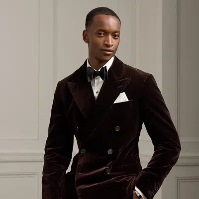 Ralph Lauren Kent Hand-tailored Velvet Jacket In Brown