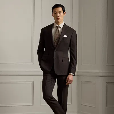 Ralph Lauren Kent Hand-tailored Wool-cashmere Suit In Brown