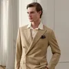 Ralph Lauren Kent Hand-tailored Wool Gabardine Jacket In Nude