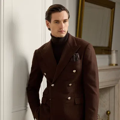 Ralph Lauren Kent Handmade Cashmere Twill Sport Coat In Brown