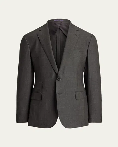 Ralph Lauren Kent Hand-tailored Wool Birdseye Suit In Black