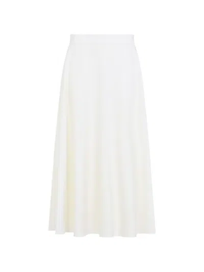 Ralph Lauren Collection Kenzie Mid A-line Skirt In White