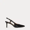 Ralph Lauren Khloe Leather Slingback Pump In Black
