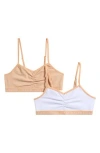 Ralph Lauren Kids' Assorted 2-pack Stretch Cotton Bralettes In Multi