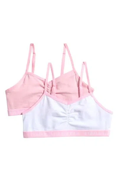 Ralph Lauren Kids' Assorted 2-pack Stretch Cotton Bralettes In Pink