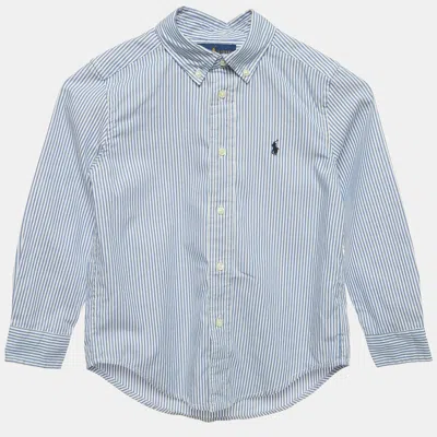 Pre-owned Ralph Lauren Kids Blue Striped Cotton Shirt 5yrs