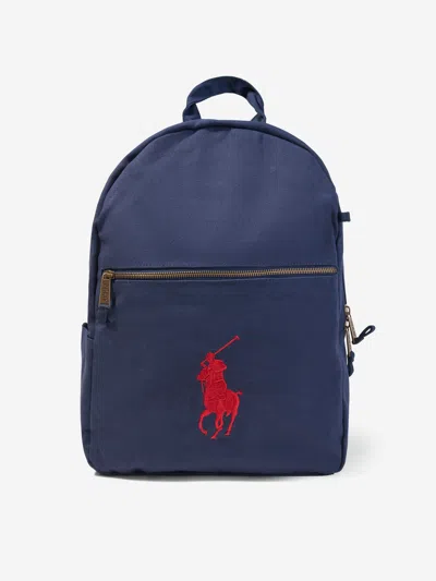 Polo Ralph Lauren Ralph Lauren Kids Canvas School Backpack In Blue
