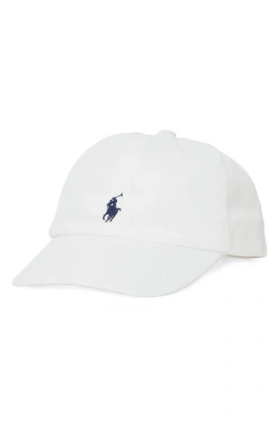 Polo Ralph Lauren Babies' Ralph Lauren Kids' Classic Chino Baseball Cap In White
