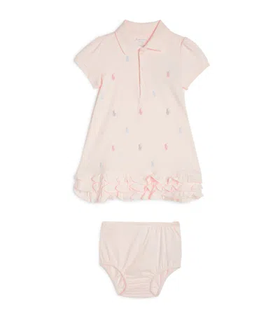 Ralph Lauren Kids Cotton Dress And Bloomers Set 3-24 Months In Pink