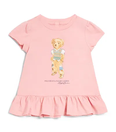 Ralph Lauren Kids Cotton Polo Bear T-shirt In Pink