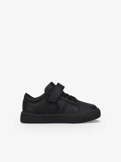Ralph Lauren Kids Easten Ez Trainers In Black