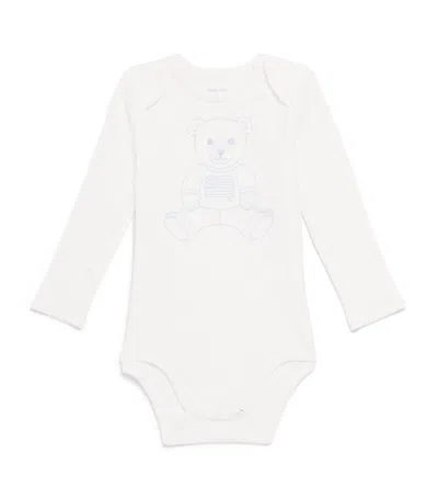 Ralph Lauren Babies'  Kids Embroidered Bear Bodysuit In White