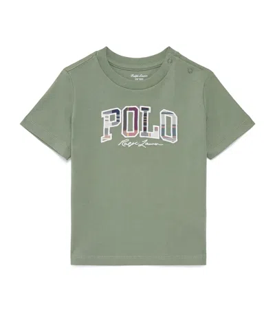 Ralph Lauren Kids Embroidered T-shirt In Green