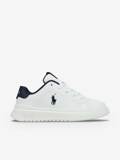 Ralph Lauren Kids Heritage Court Super Trainers In White