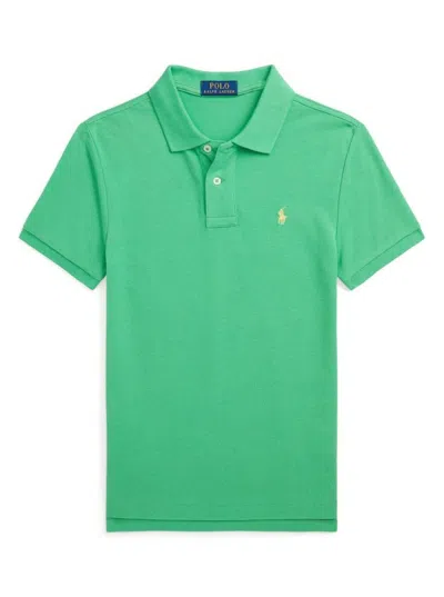 Ralph Lauren Kids Logo Embroidered Short In Green