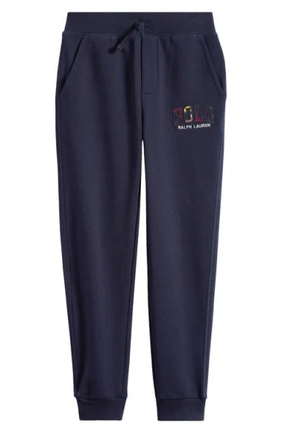 Ralph Lauren Kids' Logo Fleece Joggers In Navy