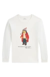 RALPH LAUREN POLO RALPH LAUREN KIDS' LONG SLEEVE JERSEY GRAPHIC T-SHIRT