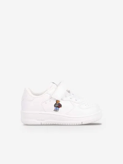 Ralph Lauren Kids Masters Court Bear Ps Trainers In White
