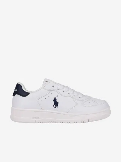 Ralph Lauren Kids Masters Court Trainers In White