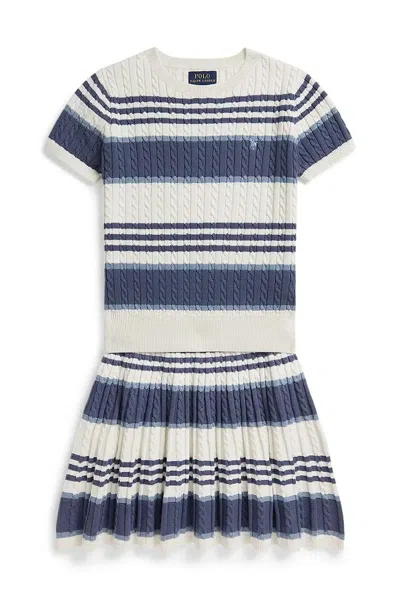 Ralph Lauren Kids Mini Sweater-skirt Outfit Set In Animal Print