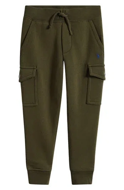 Ralph Lauren Kids' Seasonal Fleece Cargo Sweatpants In Green
