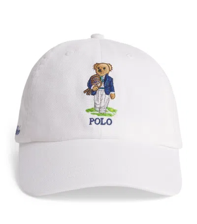 Ralph Lauren Kids X Wimbledon Cotton Logo Cap In White