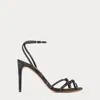 Ralph Lauren 95mm Crystal-embellished Knotted Sandals In Black