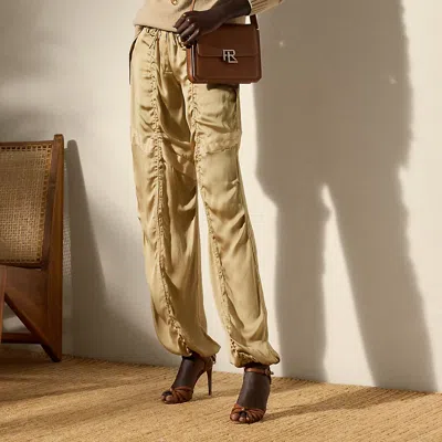 Polo Ralph Lauren Killian Silk Charmeuse Pant In Lux Tan