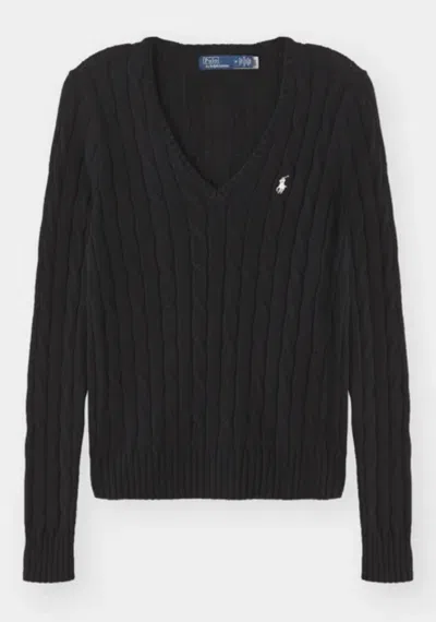 Ralph Lauren Kimberly Long Sleeve Pullover In Black
