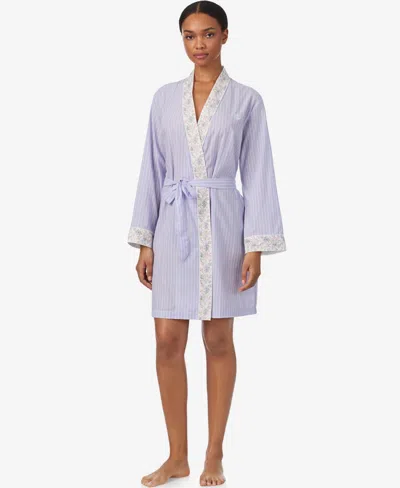 Ralph Lauren Kimono Wrap Robe In Purple