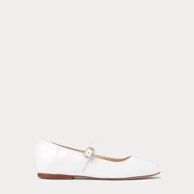 Ralph Lauren Kids' Kinslee Leather Mary Jane In White