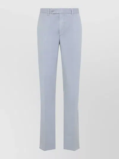 Ralph Lauren Knightsbrdg Tailored Flat Front Trousers In Blue