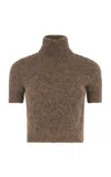 Ralph Lauren Knit Alpaca Turtleneck Sweater In Brown