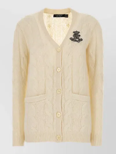 Ralph Lauren Knit Cardigan In Neutral