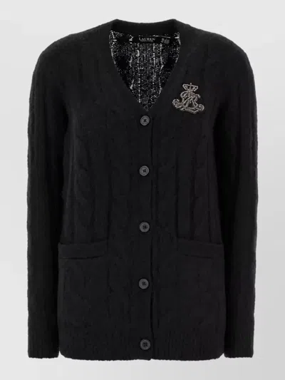 Ralph Lauren Knit Cardigan In Black