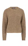 Ralph Lauren Knit Cashmere-silk Sweater In Taupe