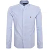 Ralph Lauren Knit Oxford Shirt Blue In Blue