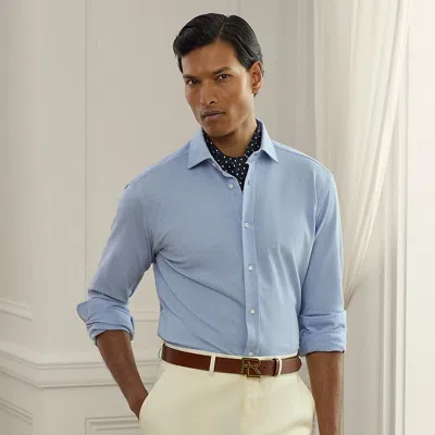 Ralph Lauren Knit Oxford Shirt In Blue
